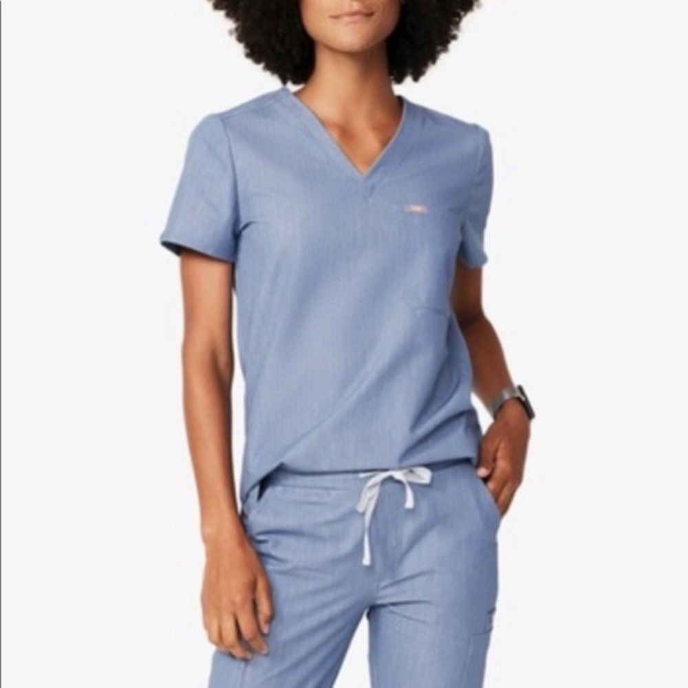 Figs Heather Indigo Catarina Top
